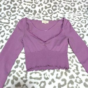 PACSUN L.A HEARTS WOMENS CROP LONG SLEEVE